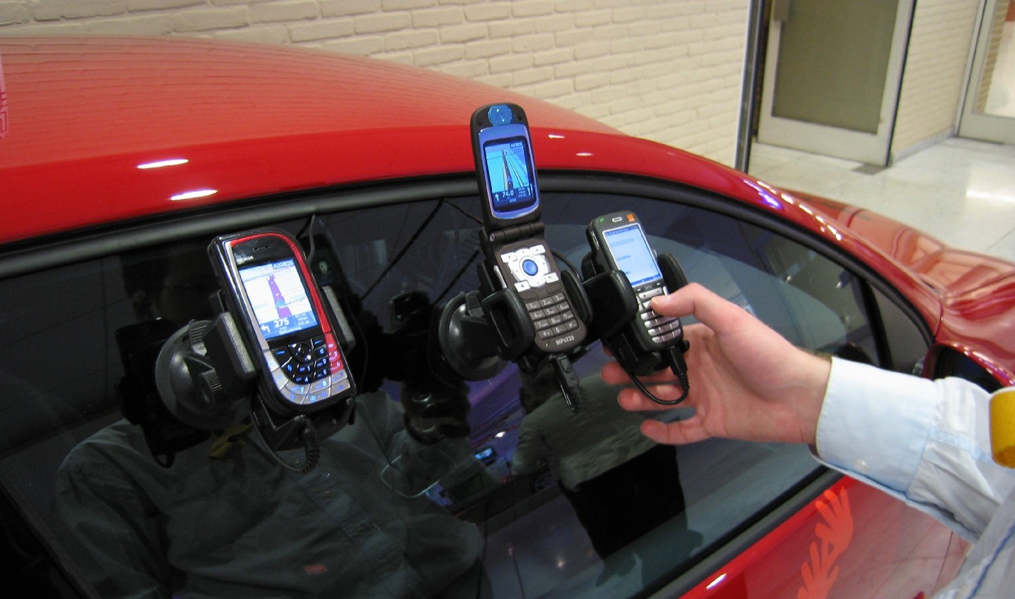 A selection of TomTom’s early phone-based navigation applications.