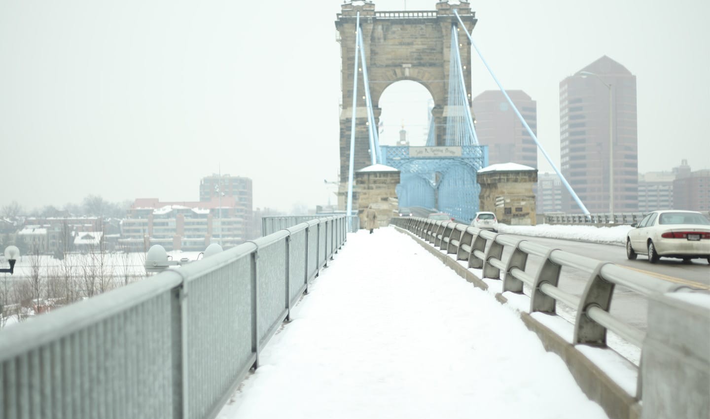 Cincinnati hit by bad snow at the start of the year saw its traffic congestion increase dramatically as road networks became difficult to traverse.