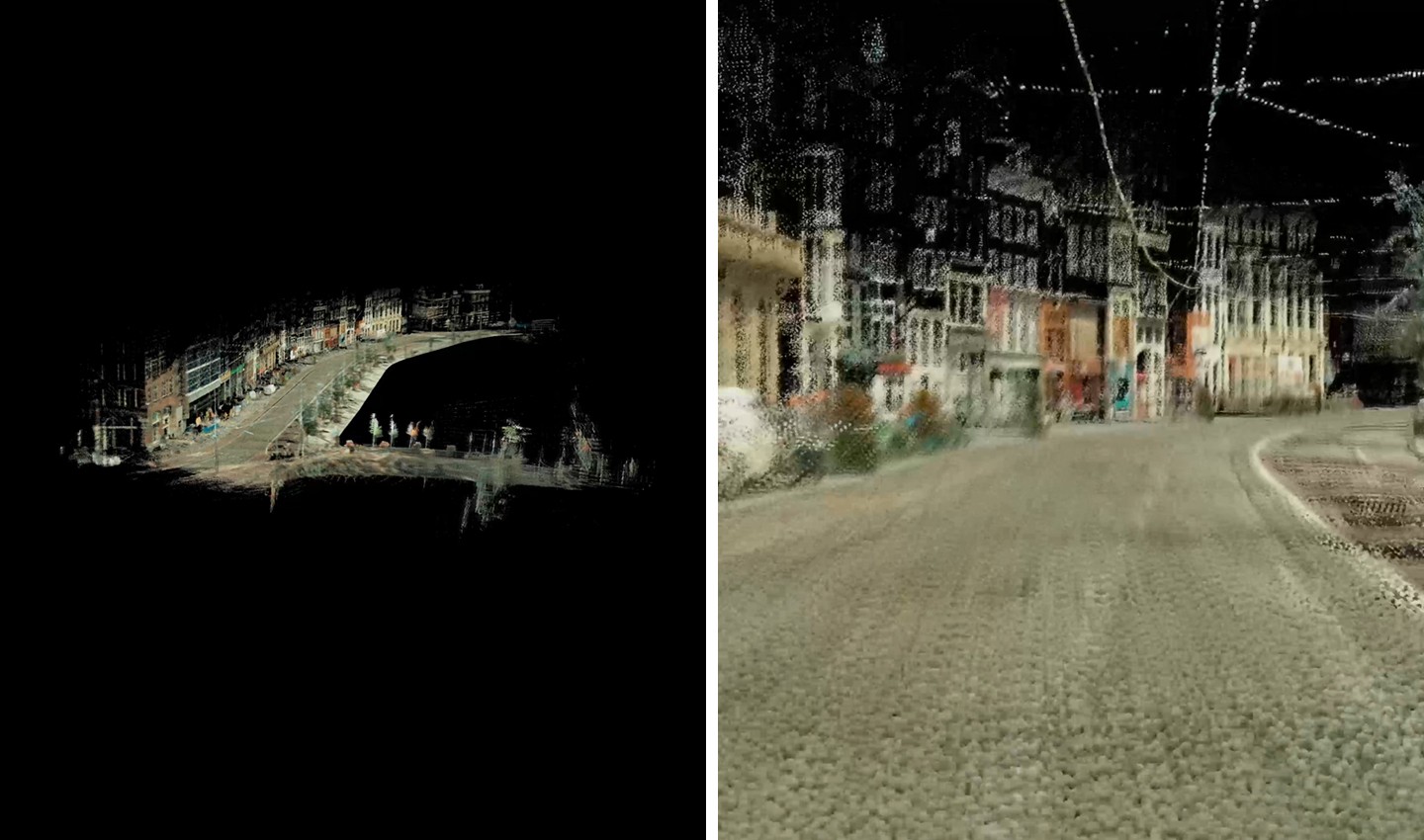 A 3D representation of a mobile mapping vehicle LiDAR capture